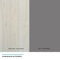 Guarda Roupa Canto Casal Com Vidro Reflecta Crema Com Cinza - 2