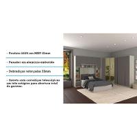 Guarda Roupa Canto Casal Com Vidro Reflecta Crema Com Cinza - 3