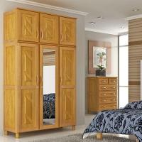 Conj De Quarto Guarda-roupa 6 Portas Cômoda Mel - 1