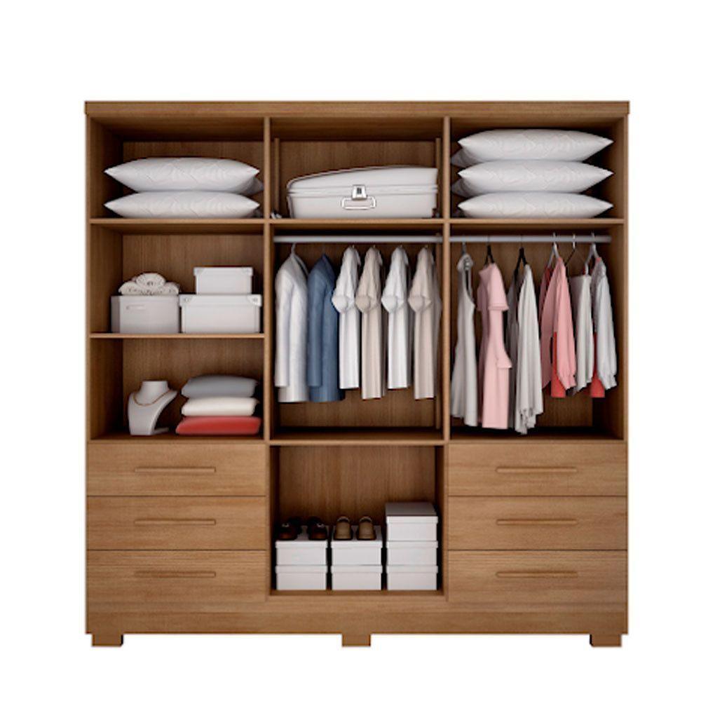 Guarda Roupa Agata 6 Portas 6 Gavetas Com 6 Pés Cumaru - 2