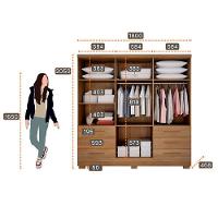 Guarda Roupa Agata 6 Portas 6 Gavetas Com 6 Pés Cumaru - 4