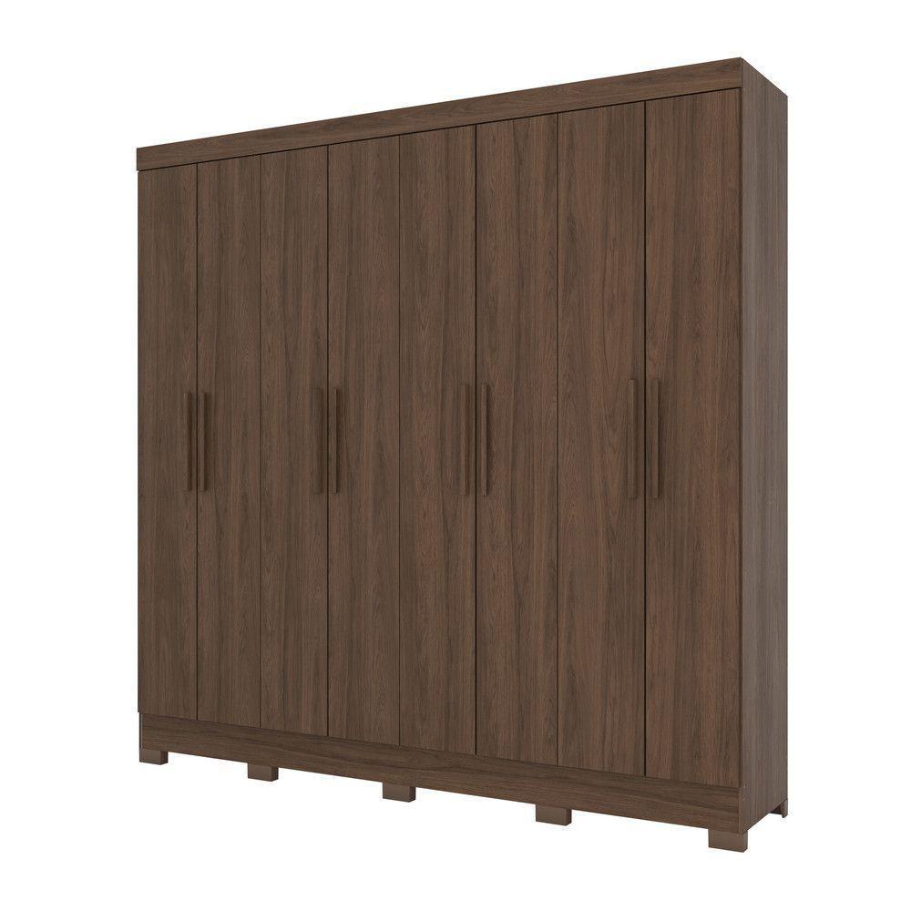 Guarda Roupa Casal 08 Portas 04 Gavetas B51 Briz Castanho Hp - 2