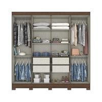 Guarda Roupa Casal 08 Portas 04 Gavetas B51 Briz Castanho Hp - 3