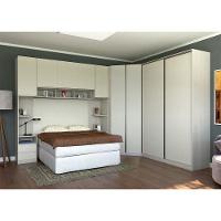 Guarda Roupa Canto 10 Gavetas E 9 Portas Crema Com Kashmir - 1