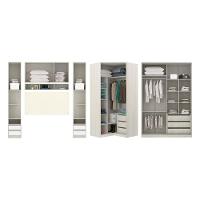 Guarda Roupa Canto 10 Gavetas E 9 Portas Crema Com Kashmir - 6