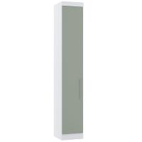 Guarda Roupa Modulado 38cm 1 Porta Alpes Luciane Móveis Branco Pf Com Verde Pf - 1