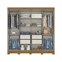 Guarda Roupa Casal 08 Portas 04 Gavetas B51 Briz Nature Com Off White - 3