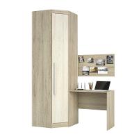 Guarda Roupa 4 Prateleiras C/Escrivaninha E Painel Avelã - 6