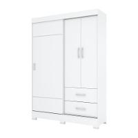 Guarda Roupa Solteiro 03 Portas 02 Gavetas Corba Briz Branco/branco E Rosa Chá Ii - 5