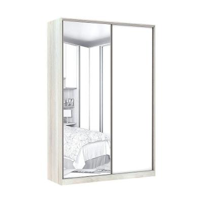 Guarda Roupa Solteiro Prime Plus 2 Portas de Correr 3 Gavetas Legno Crema com Branco