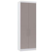 Guarda Roupa Modulado 79cm 2 Portas Alpes Luciane Móveis Branco Pf Com Cinammon Pf - 1