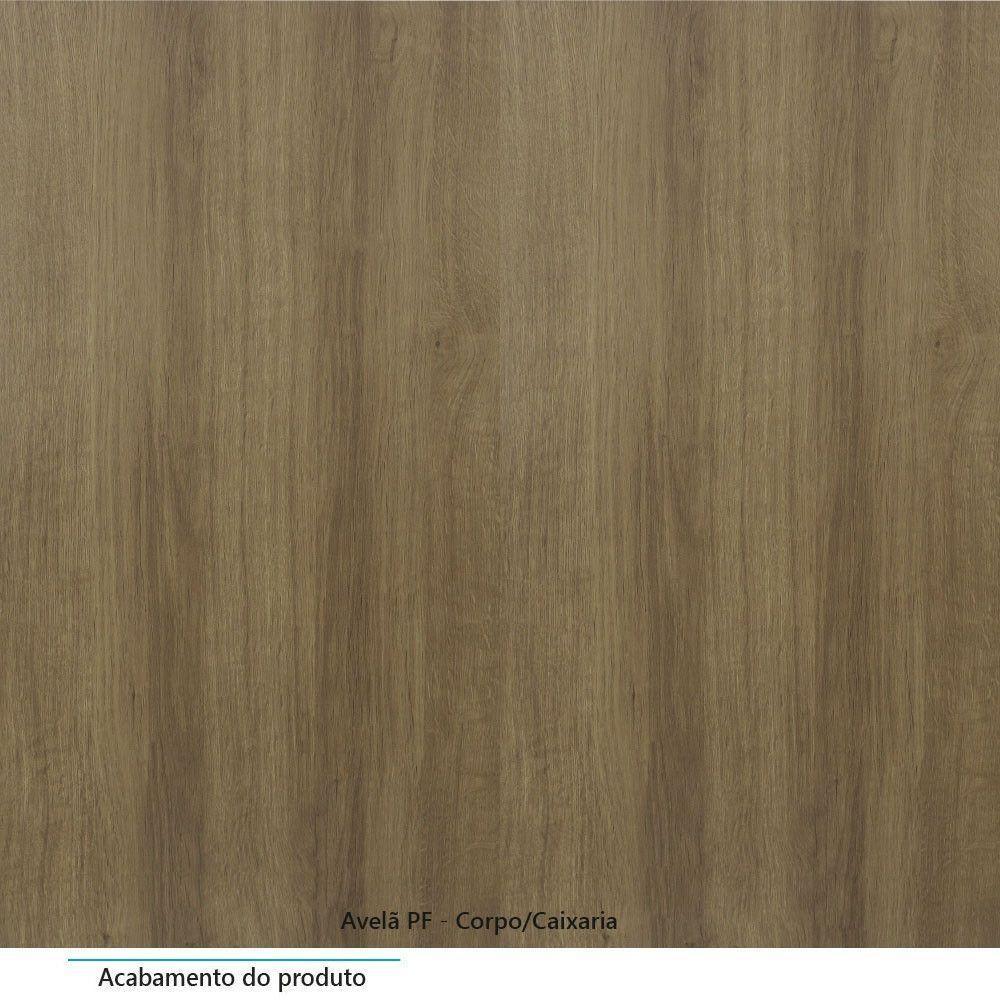 Guarda Roupa De Canto Diagonal Modulado 70cm 1 Porta Com Espelho Paris Luciane Móveis Avelã Pf - 3