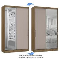 Guarda Roupa Modulado 134,50cm 2 Portas De Correr Com Espelho Paris Avelã Pf Com Cinammon Pf - 10