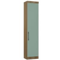 Guarda Roupa Sapateira Modulada 50cm 1 Porta Paris Luciane Móveis Avelã Pf Com Verde Pf - 36