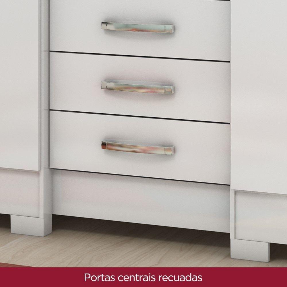 Guarda Roupa Casal 06 Portas 03 Gavetas Mentor Briz Branco - 5