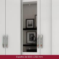 Guarda Roupa Casal 06 Portas 03 Gavetas Mentor Briz Branco