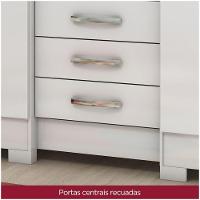 Guarda Roupa Casal 06 Portas 03 Gavetas Mentor Briz Branco - 6