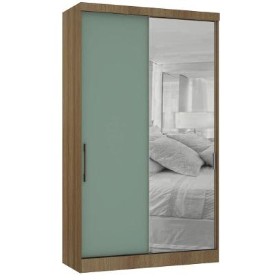 Guarda Roupa Casal Paris 2 Portas Correr Verde