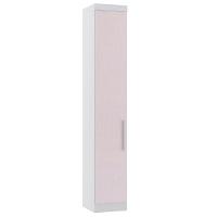 Guarda Roupa Modulado 38cm 1 Porta Alpes Luciane Móveis Branco Pf Com Rosa Pf - 1