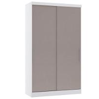 Guarda Roupa Modulado 134,50cm 2 Portas De Correr Alpes Luciane Móveis Branco Pf Com Cinammon Pf - 1