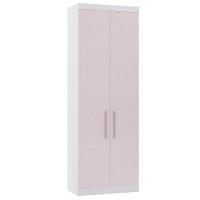 Guarda Roupa Modulado 79cm 2 Portas Alpes Luciane Móveis Branco Pf Com Rosa Pf - 1