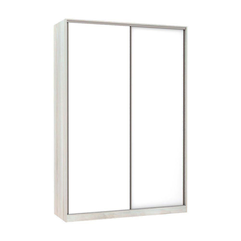 Guarda-roupa 2 Portas De Correr 160Cm Crema Com Branco Mat - 1