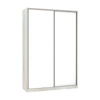 Guarda-roupa 2 Portas De Correr 160Cm Crema Com Branco Mat - 1