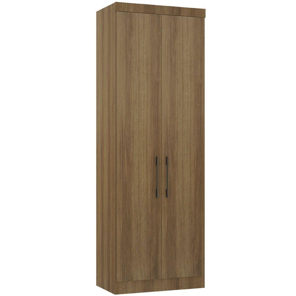 Guarda Roupa Modulado 79cm 2 Portas Paris Luciane Móveis Avelã Pf Com Avelã Pf - 1