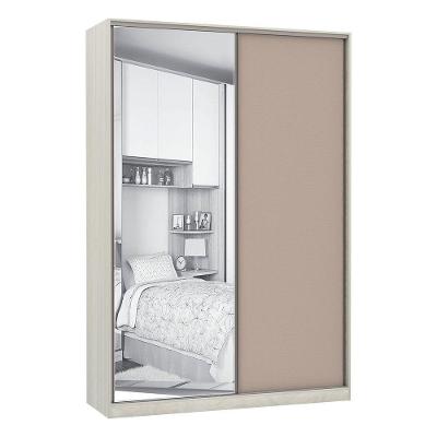 Guarda Roupa Solteiro Prime Plus 2 Portas de Correr 3 Gavetas Legno Crema