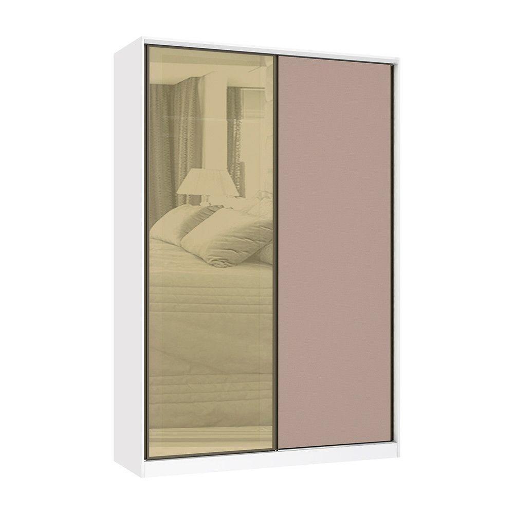 Guarda Roupa 2 Portas De Correr 159cm Branco Com Connect - 1