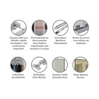 Guarda Roupa 2 Portas De Correr 159cm Branco Com Crema - 3