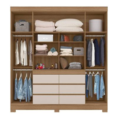 Guarda Roupa Casal Reus 4 Portas 6 Gavetas Amendola-Off White MDP Demóbile