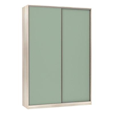 Guarda Roupa Solteiro Prime Plus 2 Portas de Correr 3 Gavetas Legno Crema com Verde Jade