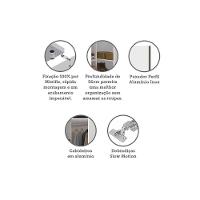 Guarda Roupa Canto 1 Porta 83cm Branco Com Branco Mat - 3