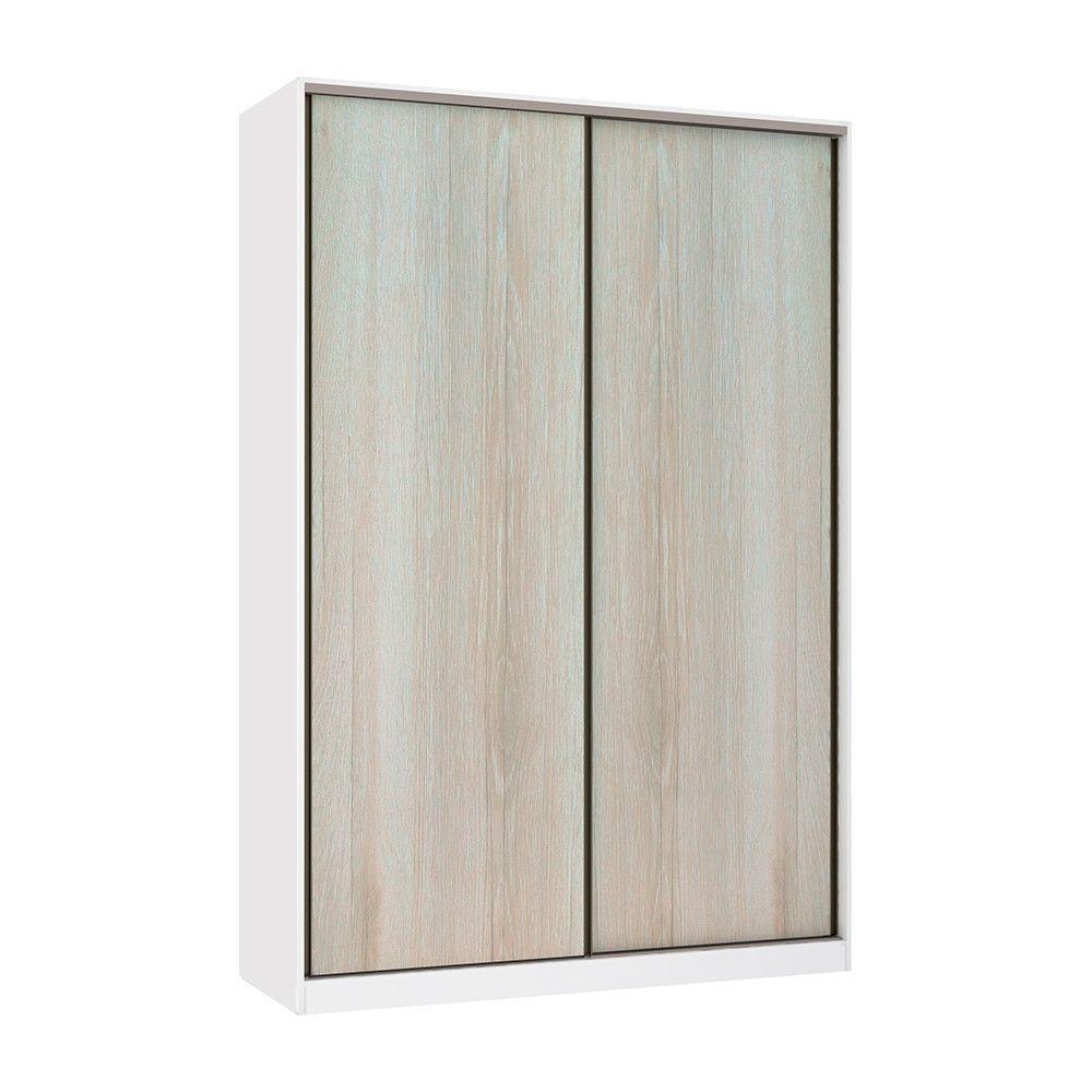 Guarda Roupa 2 Portas De Correr 159cm Branco Com Crema - 1