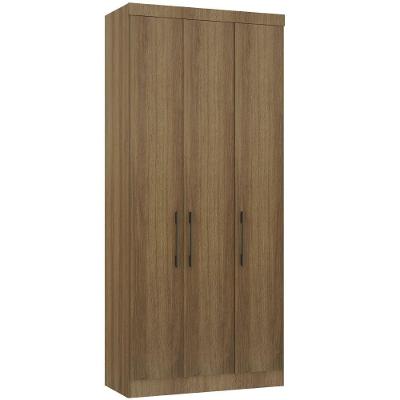 Guarda Roupa Modulado 101,5cm 3 Portas Paris Luciane Móveis Avelã Pf