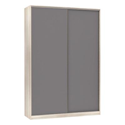 Guarda Roupa Solteiro Prime Plus 2 Portas de Correr 3 Gavetas Legno Crema com Cinza Puro