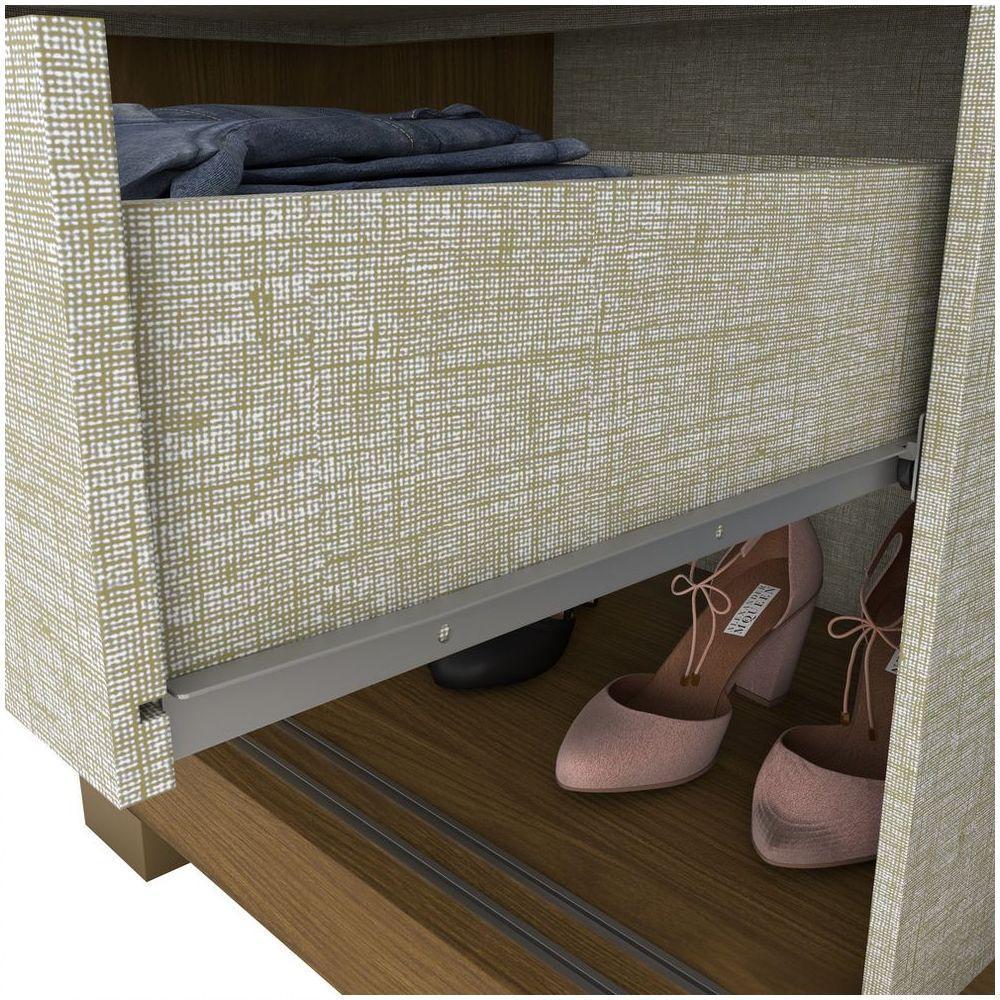 Guarda Roupa Solteiro 02 Portas Deslizantes 03 Gavetas Verg Henn Nature Com Off White - 3