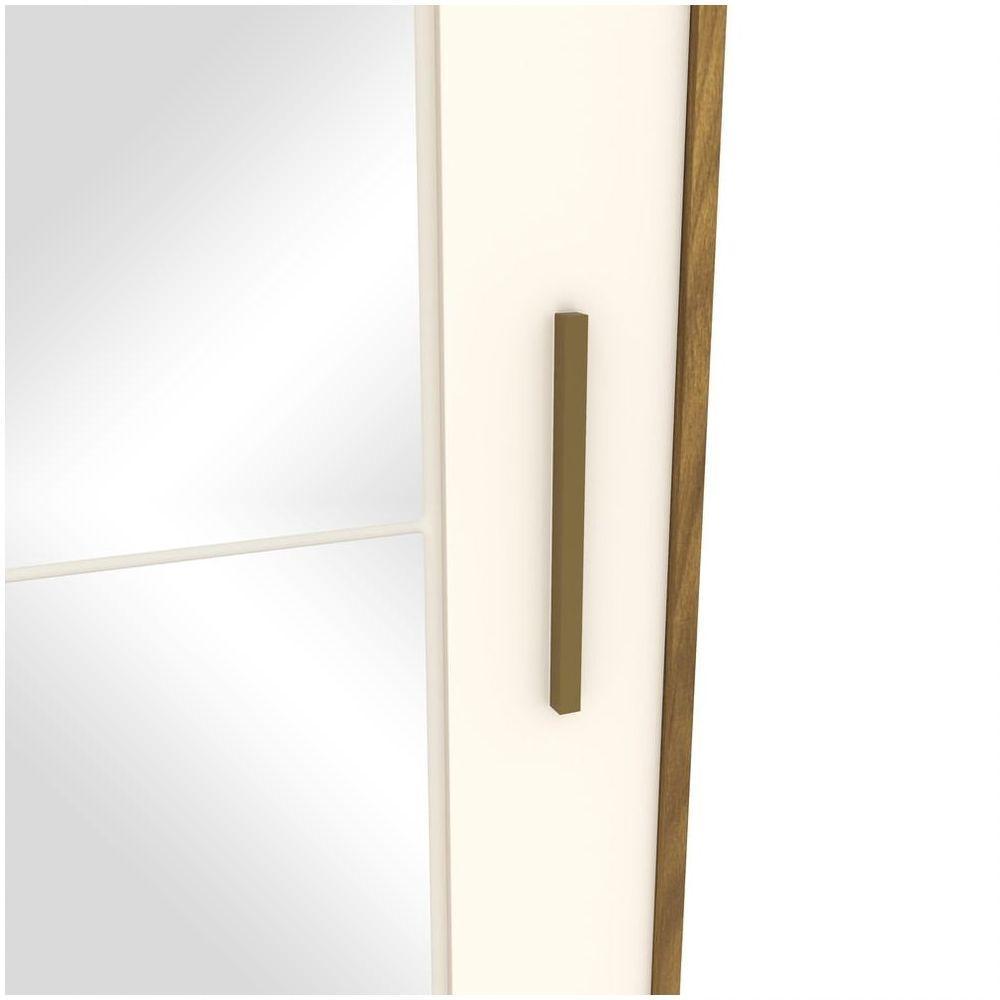 Guarda Roupa Solteiro 02 Portas Deslizantes 03 Gavetas Verg Henn Nature Com Off White - 4