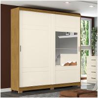 Guarda Roupa Solteiro 02 Portas Deslizantes 03 Gavetas Verg Henn Nature Com Off White - 2