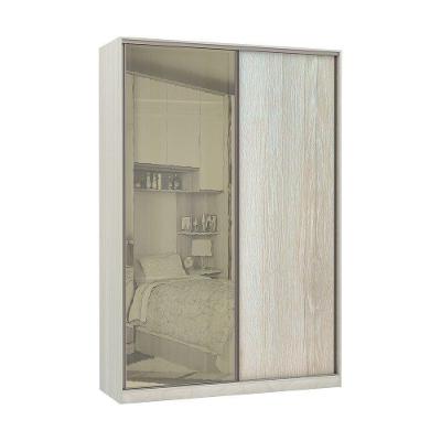 Guarda Roupa Solteiro Prime Plus 2 Portas de Correr 3 Gavetas Legno Crema MDP