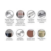 Guarda Roupa 2 Portas De Correr 159cm Branco Com Gaia - 3