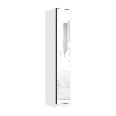 Guarda Roupa Modulado Prime 1 Porta de Bater Branco MDP com Espelho