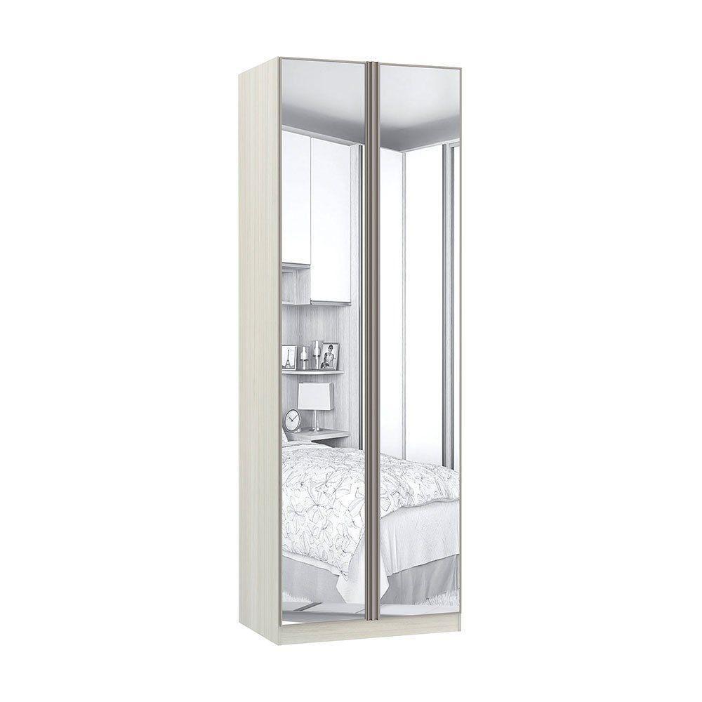 Guarda-roupa 2 Portas Com Cabideiro E Espelho 80cm Crema - 1