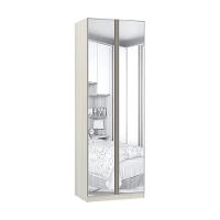 Guarda-roupa 2 Portas Com Cabideiro E Espelho 80cm Crema - 1