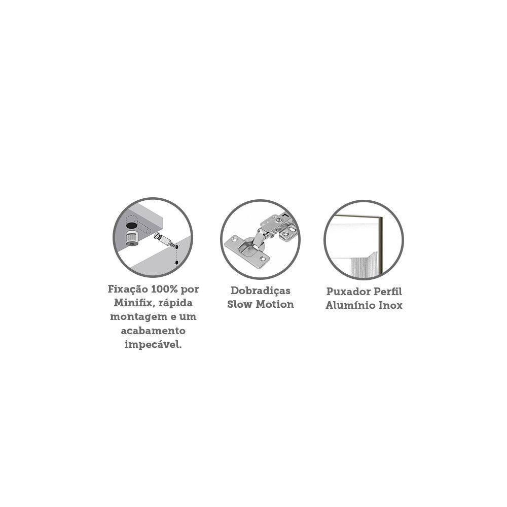 Guarda Roupa Sapateira 1 Porta 50cm Branco Com Espelho - 3