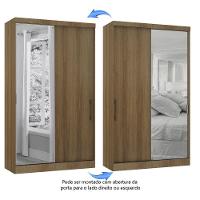 Guarda Roupa Modulado 134,50cm 2 Portas De Correr Com Espelho Paris Avelã Pf Com Avelã Pf - 6