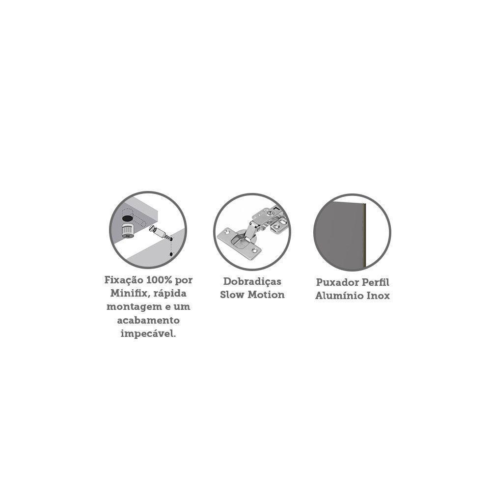 Guarda Roupa Sapateira 1 Porta 50cm Branco Com Cinza Puro - 3