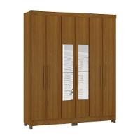 Guarda Roupa Casal 6 Portas Com Espelho E Pés Gênova Freijó - 5