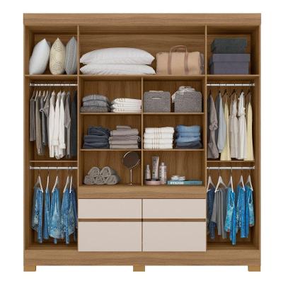 Guarda Roupa Casal Leão 4 Portas 4 Gavetas Amendola- Off White MDP Demóbile